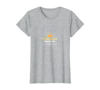 Domani ha Bisogno di Te: Inspirational Sunrise Hope Maglietta, Donna, Grigio Melange, L