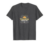Domani ha Bisogno di Te: Inspirational Sunrise Hope Maglietta, Uomo, Grigio Scuro, L
