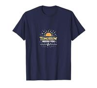 Domani ha Bisogno di Te: Inspirational Sunrise Hope Maglietta, Uomo, Navy, L