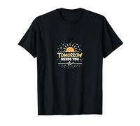 Domani ha Bisogno di Te: Inspirational Sunrise Hope Maglietta, Uomo, Nero, L