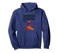 Domani ha Bisogno di Te: Vale la Pena lottare per L'Arte ispiratrice Felpa con Cappuccio, Unisex per Adulti, Navy, L