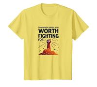 Domani ha Bisogno di Te: Vale la Pena lottare per L'Arte ispiratrice Maglietta, Bambini, Limone, 6 Anni