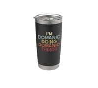 Domanic Name Domanic Personalized Name First Given Bicchiere termico in acciaio inox doppia parete
