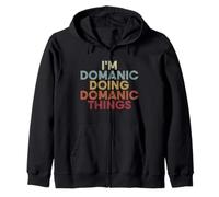 Domanic Name Domanic Personalized Name First Given Felpa con Cappuccio