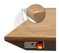 Domar - Pellicola trasparente da tavolo 2 mm in base alla misura - Made in Germany I Tovaglia trasparente con bordo smussato, affidabile protezione del tavolo trasparente per una protezione ottimale