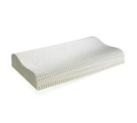 DoMaRi - Cuscino Cervicale Per Dormire - Guanciale Memory Foam Doppia Onda e Federa Antiacaro In Aloe Antirussamento Ideale per Adulti e Bambini - Made in Italy