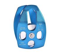 Domary 32kn Rescue Pulley Sleave Single con Piastra di Swing in Lega di Magnalium per la Torre di Salvataggio di Montagna (Blu (Manica di Rame))