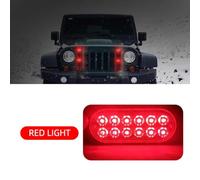 Domary 4 Pezzi 12 LED Ambra Stroboscopica Barra Luminosa di Pericolo Faro di Emergenza Lampeggiante Luci Posizione Laterali con 18 modalità per Camion Fuoristrada SUV