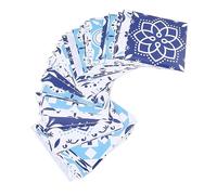 Domary 64 Pezzi Adesivo per Decalcomanie per Piastrelle in Stile Mediterraneo Autoadesivo Rimovibile con Pellicola Lucida Adesivo Piastrelle in PVC 10 Cm Bagno Decorazioni
