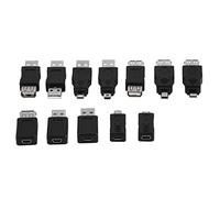 Domary Adattatore USB 2.0 da 12 Pezzi Convertitore USB 2.0 Adattatore Connettore Multiplo Maschio Femmina Micro Mini OTG Plug and Play con 12 per 1.1