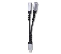 Domary Adattatore USB C Splitter 1 in 2 Uscite con Ricarica Rapida PD 60 W per Cuffie Cablate e Musica Durante la Ricarica