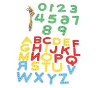 Domary Alfabeto Lacci Giocattolo, Lettere motricità Fine Gioco | Vocali codificate a colori, facile infilatura, uso multifunzionale, design durevole