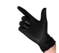 Domary Alimentari in PVC Ad Alta elasticità, Protettivi Neri da 9,4 Pollici | Materiale Spesso Ed Elastico, Monouso, Resistenza Chimica a Grassi e Pesticidi, Adatto per Saloni di Bellezza e laboratori.
