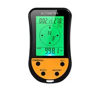 Domary Altimetro Digitale Elettronico 8 in 1 Multifunzione LCD Retroilluminato Mini Altimetro Barometro Bussola Termometro Previsioni Meteo Orologio Calendario per attività All'ap