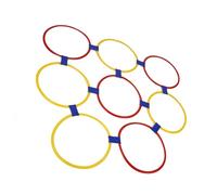 Domary Anelli per Allenamento Sensoriale 10 Pezzi per Bambini, Forma Fisica e Sviluppo della Coordinazione in Plastica Giochi di Campana (Grande (21,65x14,96x0,39 Pollici))
