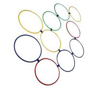 Domary Anelli per Allenamento Sensoriale 10 Pezzi per Bambini, Forma Fisica e Sviluppo della Coordinazione in Plastica Giochi di Campana (Extra Grande 32,7 X 24,4 X 31,5 Pollici)