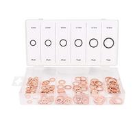 Domary Assortimento di Rondelle di Rame Set Anelli Piatti 110 Pezzi