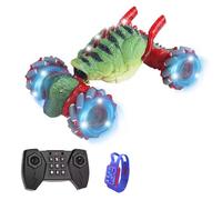 Domary Auto Telecomandata per Ragazzi Auto RC per Ragazzi Telecomandata 4WD Stunt Car 2.4G Rilevamento Gesti Macchinina Rotante con Luci Musica Rotazione a 360 Multi Terreno (1 batteria)
