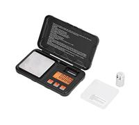 Domary Bilancia Tascabile Digitale da 50 G con Precisione di 0,001 G per la | Struttura in ABS e Acciaio Inossidabile, 6 modalità di Pesatura, Display LCD Retroilluminato Giallo, Alimentazione 2x AAA