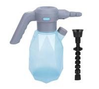 Domary Bomboletta Spray Elettrica da 2 Litri, Bottiglia Trasparente | Regolabile a 3 velocità, 2000 MAh, Porta di Ricarica, Misurino, Plastica Antiruggine, per la Pulizia del Giardino