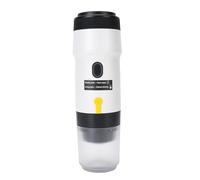 Domary Caffettiera Portatile, Macchina per Capsule Piccole in Acciaio | Serbatoio Dell'acqua da 120 Ml, Batteria da 7500 MAh, Birra, Adatto per Portabicchieri Standard per Auto, Adatto per il