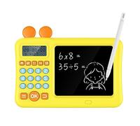 Domary Calcolatrice per Bambini Macchina per L'apprendimento della Matematica con Blocco Note Bambini Materiale ABS (Gialla)