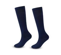 Domary Calzini a Compressione per Uomo Calzini di Supporto Atletico con Tessuto Traspirante per la Corsa e i Viaggi Infermieristici (Blu Navy)