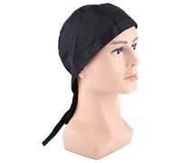 Domary Cappello da Cuoco Pirata Cappello da Catering in Cotone Morbido e Traspirante Adatto alla Pelle per Il Personale della Cucina del Ristorante, con Stile Regolabile (Nera)
