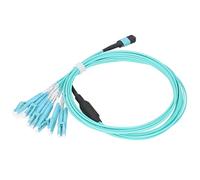 Domary Cavo Jumper in Fibra Cavo Patch Ottico Cluster Multimodale a 12 da | Da MPO a LC, PVC e Ceramica, a Bassa Perdita, 100G Telecom, Durevole