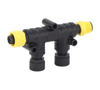 Domary Connettore a T a 2 Porte Doppie per Reti NMEA 2000 | Design resistente all\'acqua, realizzato in ABS di qualità, compatibile con le reti B& Navico, chiave per la comunicazione
