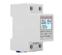 Domary Contatore di Energia Monofase, Display Digitale LCD 5A 230 V CA con | Materiale Ignifugo PC, Misurazione della Frequenza 50Hz, Carico 80A, Contatore KWh Accurato Antifurto