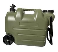 Domary Contenitore per Acqua da Campeggio da 28 Litri con Ruote e | Rubinetto Sostituibile, Maniglie a Doppia Impugnatura, Deposito D'acqua Portatile da 28 Litri, Trasporto Antiscivolo, per