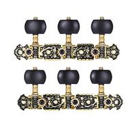 Domary Corde per Chitarra, Meccaniche, Finitura Oro e Nero | 2 pezzi, rapporto di trasmissione 1:14, design elegante, compatibile con chitarre classiche, prestazioni durevoli