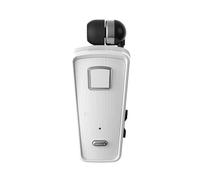 Domary Cuffia Auricolare Wireless 5.3 Vivavoce con Microfono Microfono Incorporato Cuffia con Clip Cavo Retrattile Cancellazione del Rumore per la Guida (Bianca)