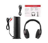 Domary Cuffie Wireless 5 in 1 Multifunzionali Hi Fi Set Trasmettitore Ricevitore Cuffie Wireless Radio FM Computer TV Monitor Cordless con Microfono per TV Ascolta