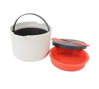 Domary Cuociriso per Microonde con Inserto per Cottura a Vapore Verdure | Plastica Senza BPA, per Riso Bianco e Integrale, Mais e Carote, Adatta Alle Cucine dei Dormitori Universitari, Pala del