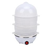 Domary Cuociuova a 3 Livelli, Cuociuova Elettrico Compatto per Uova Sode | Materiale ABS, Impilabile a 3 Strati, Controllo a un Tasto, Peso Leggero 474 G, Familiare