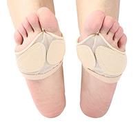 Domary Cuscinetti da Danza, Design Separatore per Danza Classica Jazz Moderna del Ventre, Suola Antiscivolo con Microfibra in Rete Traspirante, Mezze Scarpe Sull'avampi (XL)