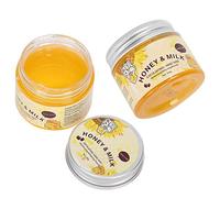Domary di Cera per Le con e Latte per Un'azione Idratante Ed Esfoliante | Barattolo 50 G, Cura Nutriente per le , Sbiancante, Delicato per Tutti i di Pelle, Rimuove la Pelle Morta