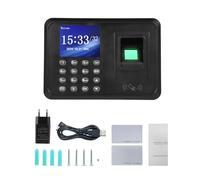 Domary di Presenza Orologio Biometrico per Controllo Accessi dei Dipendenti Macchina con Schermo da 2,4 Pollici 1000 Impronte Digitali Password Carte d'identità Esportazio (Spina Europea)