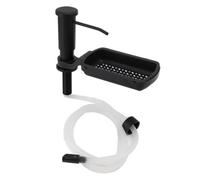 Domary Dispenser di Sapone per Lavello da con Tubo di Prolunga da | Plastica ABS, Antiruggine, Adatto per Apertura Lavello da 24-40 Mm, per Sapone Liquido, Lozione, Shampoo, Gel Doccia o
