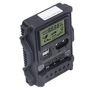 Domary Doppio Regolatore di Carica Solare USB con PWM e Display LCD 12V/24V | Custodia in ABS, Ricarica Industriale A 3 Fasi, Ritardo del Controllo della Luce, Protezione da Sovracor