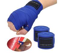 Domary Fasce per Le Mani da Boxe Professionali 2 Pezzi 16,4 Piedi Lunghe in Nylon di Cotone Elastico Traspirante Muay Thai Fascia da Polso con Gancio per Blocco Pollice Borsa