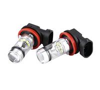 Domary Fendinebbia per Guida Auto H8 H9 H11 360 Gradi, Kit Lampadine per Fari LED Super Luminosi 100 W, Risparmio Energetico per Fari Auto, Luce di Guida Diurna