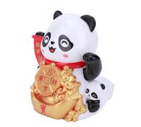 Domary Figurina di Panda Ad Energia Solare con Braccio Oscillante Automatico e Base Antiscivolo per la Decorazione della Scrivania Dell'ufficio del Cruscotto Dell'auto (D)