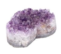 Domary Geode a Forma di Cuore a Grappolo di Ametista Naturale per Campioni Cristallo Curativi per la Meditazione con proprietà Pulizia Energetica Arredamento L'home Office