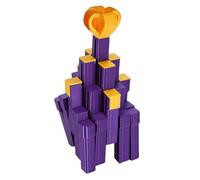 Domary Giocattolo Modello Sensoriale di Scatola Puzzle Stampato in 3D con Dettagli Raffinati e Molteplici Opzioni di Gioco per Il Pensiero Spaziale (Viola e Oro Brillante)