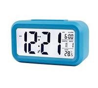 Domary Grande Sveglia Digitale LCD con Data, Temperatura e Snooze, (Blu)
