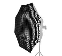 Domary Griglia Nera per Softbox Fotografico da 55 Pollici e 140 Cm, Griglia di Controllo della Luce con Chiusura Ad Anello per Prodotti Ritratti