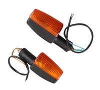 Domary Indicatore di Direzione per Moto Compatibile con CB400 CB1300 | Costruzione in Plastica ABS, Lente Bianca Gialla, Set da 1 Paio, Ideale per Indicatori di Direzione e Luci di Marcia,